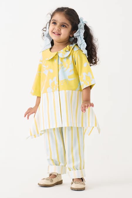 Three Stripe Pattern Shirt & Pant Set 