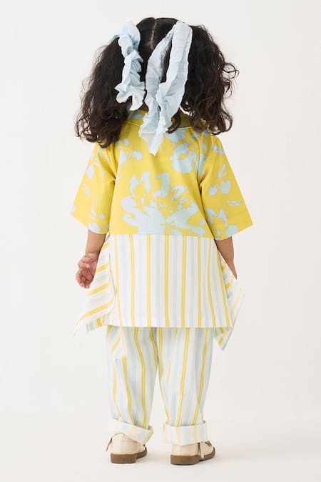 Three Stripe Pattern Shirt & Pant Set 