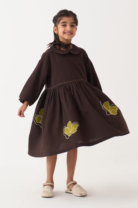 Three Handwoven Cotton Peter Pan Collar Dress