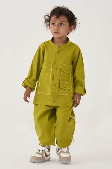 Three Handwoven Cotton Shirt & Pant Set 