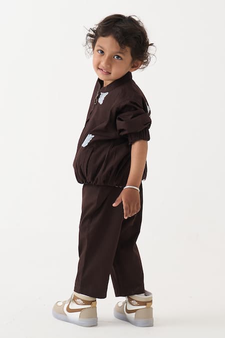 Three Abstract Pattern Jacket & Pant Set 