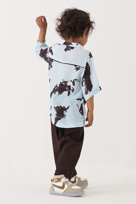 Three Abstract Pattern Shirt & Pant Set 