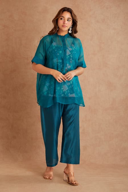 Priya Chaudhary Sheer Kurta & Pant Set 