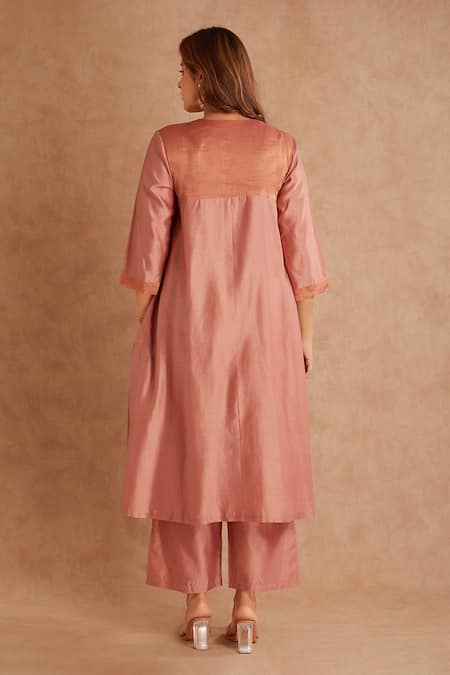 Priya Chaudhary Chanderi Kurta & Pant Set 