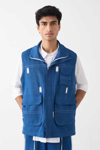 Three Sleeveless Denim Jacket 