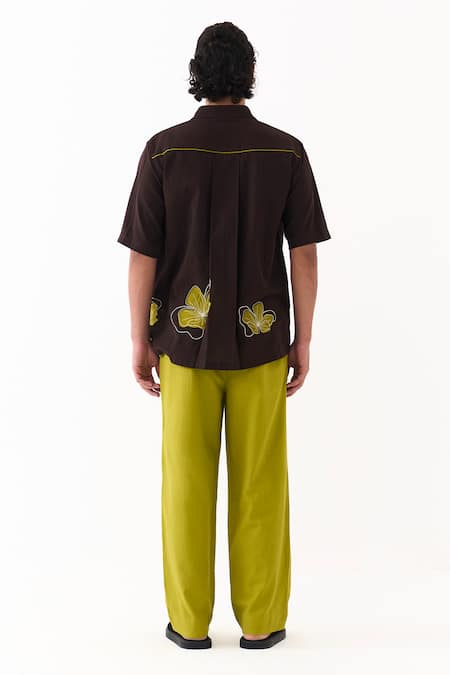 Three Handwoven Cotton Front Pleat Pant 