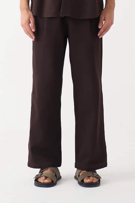 Buy_Three_Brown Denim Pant _Online_at_Aza_Fashions