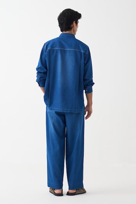 Three Pleated Denim Pant 