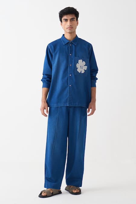 Three Pleated Denim Pant 