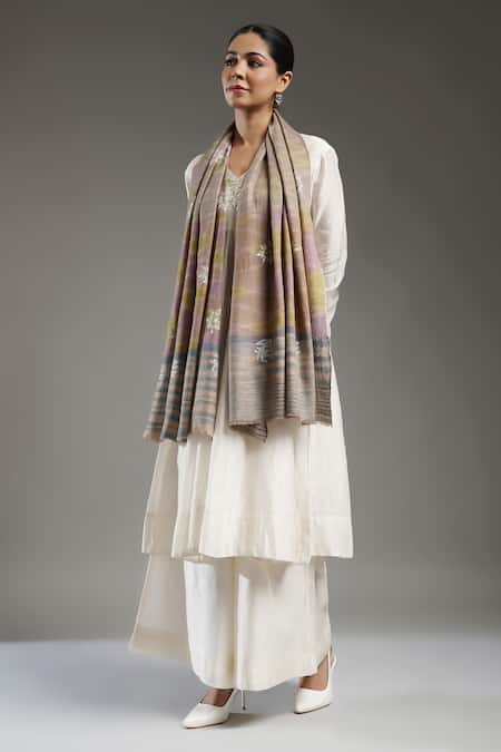 SHAZA Niyara Embroidered Pashmina Stole 