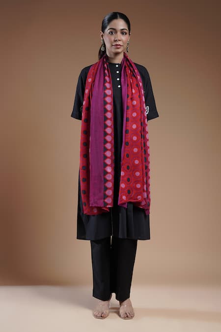 SHAZA Abstract Print Stole 