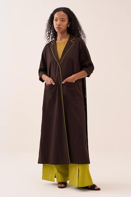 Three Back Pleated Jacket Set 