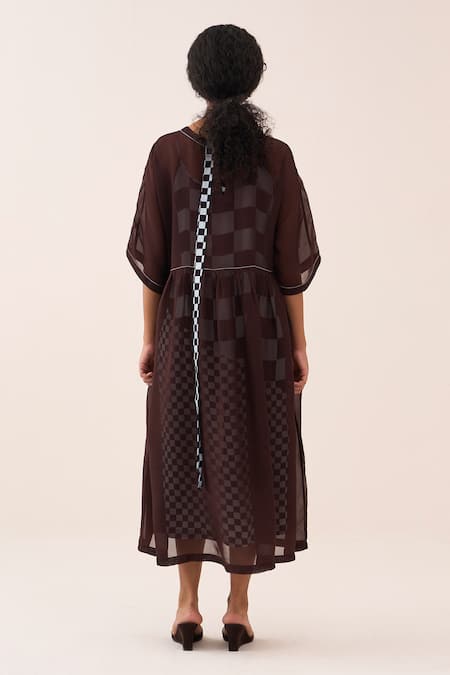 Three Organza Crepe Silk Dress & Slip Set 