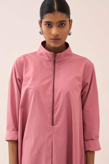 Buy Three White Cotton, Organza, Chanderi, Poplin Colorblock Midi Dress Online at Aza Fashions Buy_Three_White Cotton, Organza, Chanderi, Poplin Colorblock Midi Dress _Online_at_Aza_Fashions