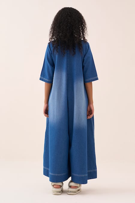 Three Denim Loose-Fit Jumpsuit 