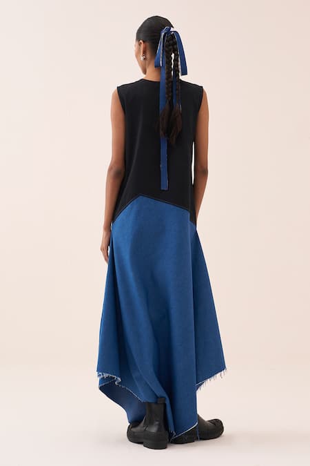 Three Handkerchief Hem Sleeveless Dress 