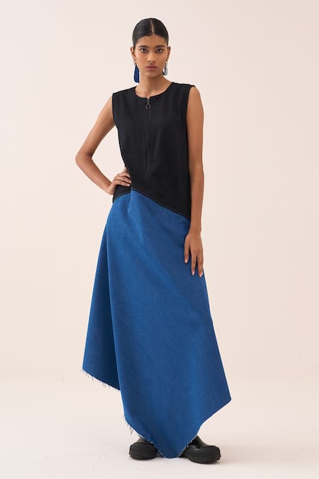 Three Handkerchief Hem Sleeveless Dress 