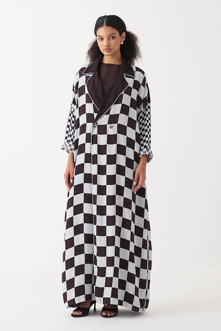 Three Checkered Long Jacket 