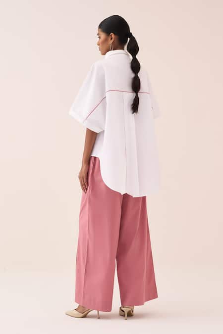 Three Circle Embroidered Shirt & Pant Set 