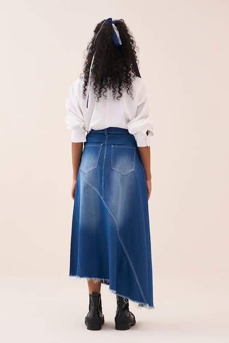Three Denim Skirt & Shirt Set 