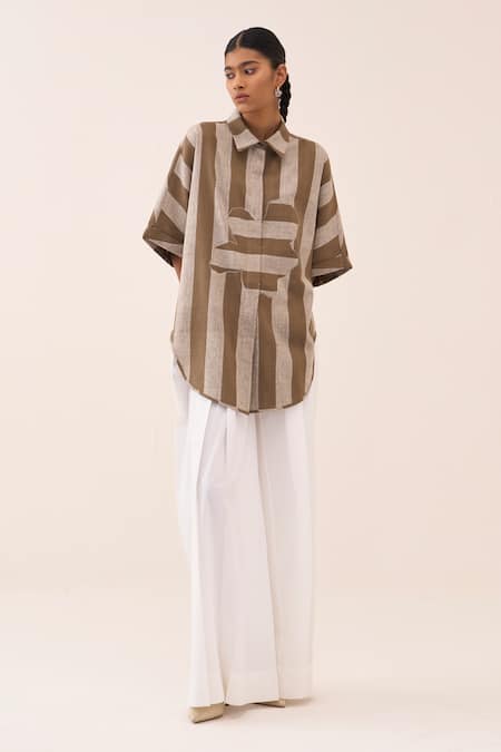 Three Striped Shirt & Pant Set 