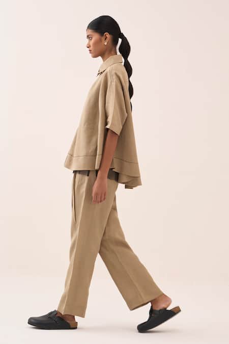 Buy Three Linen Shirt And Pant Set Online at Aza Fashions Buy_Three_Linen Shirt And Pant Set _Online_at_Aza_Fashions