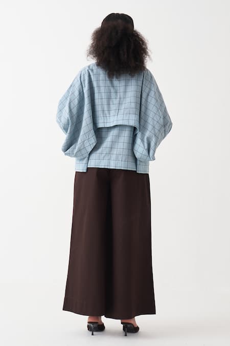 Three Handwoven Checked Cotton Jacket & Pant Set 