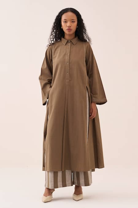 Three Handwoven Cotton Long Shirt 