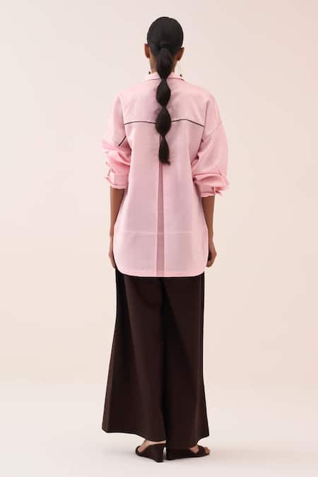 Three Patch U-Hem Chanderi Top 