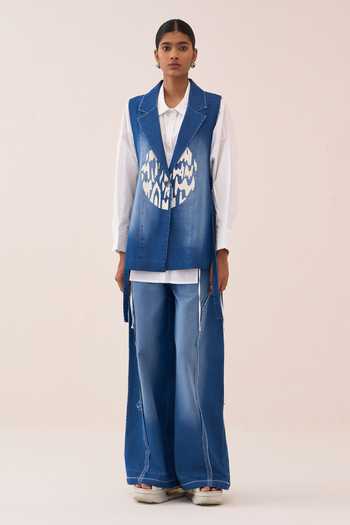Three_Blue Denim Pant _Online_at_Aza_Fashions