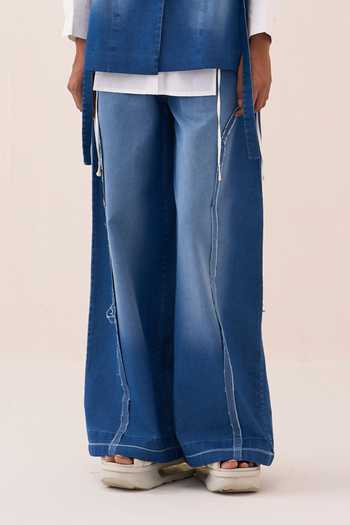Buy_Three_Blue Denim Pant _Online_at_Aza_Fashions