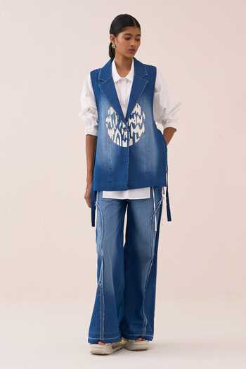 Three_Blue Denim Pant _at_Aza_Fashions