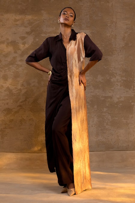 Eeda Asymmetric Tunic & Pant Set 