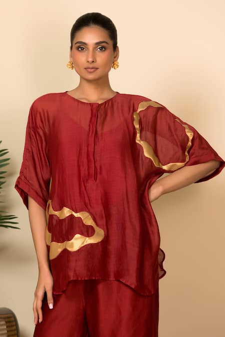 Eeda Abstract Pattern Top & Pant Set 