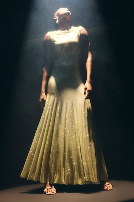 Itrh Elowen Embellished Draped Gown 