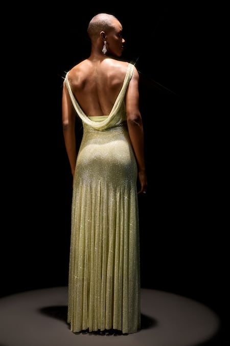 Itrh Elowen Embellished Draped Gown 