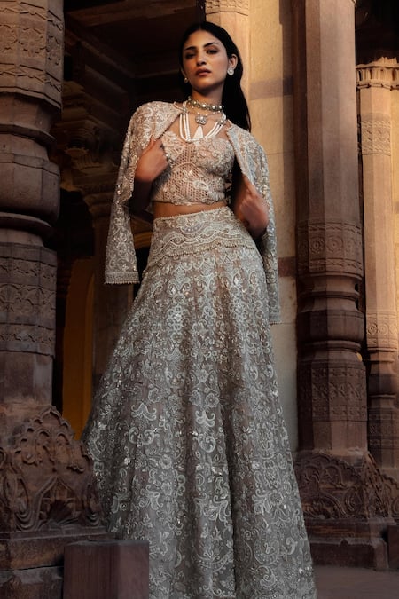 Jayanti Reddy Clara Embroidered Jacket Lehenga Set 