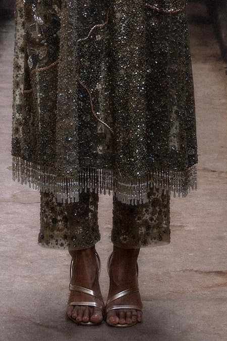 Buy Jayanti Reddy Beige Net Sequins Mina Straight Kurta And Pant Set Online at Aza Fashions Buy_Jayanti Reddy_Beige Net Sequins Mina Straight Kurta And Pant Set _Online_at_Aza_Fashions