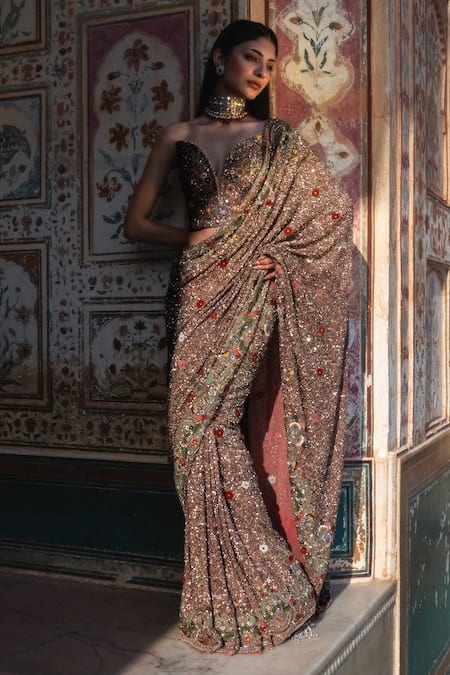 Jayanti Reddy Nyra Embellished Saree & Corset Set 