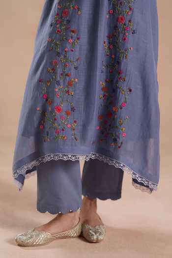 Buy Begum Blue Chanderi Silk, Cotton, Organza Embroidery Keyhole Neck, Evara Kurta Set Online at Aza Fashions Buy_Begum_Blue Chanderi Silk, Cotton, Organza Embroidery Keyhole Neck, Evara Kurta Set _Online_at_Aza_Fashions