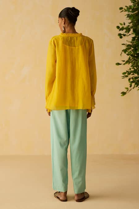 Shikha Mehta Avika Hand Embroidered Top Pant Set 