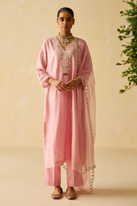 Shikha Mehta Niyara Dori Hand Embroidered Kurta Set 