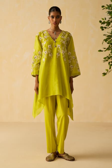 Shikha Mehta Arzoo Dori Embroidered Silk Chanderi Kurta Set 