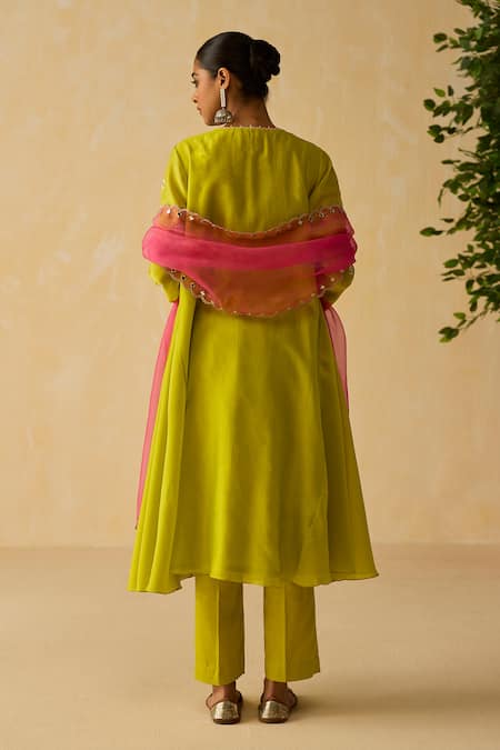 Shikha Mehta Fatima Dori Hand Embroidered Kurta Set 