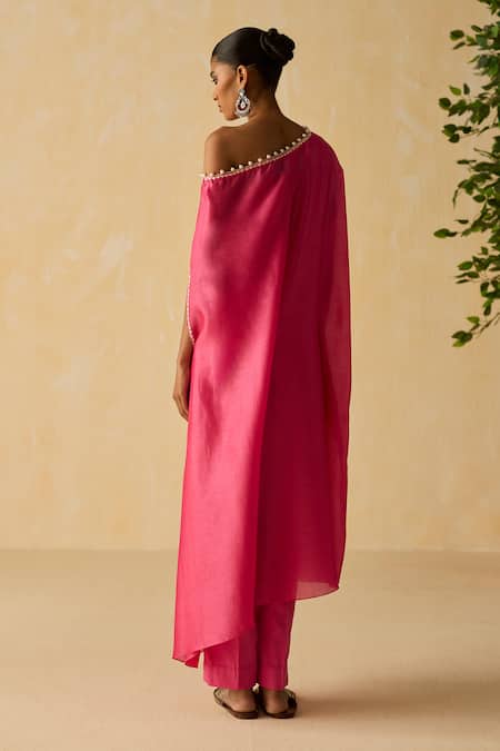 Shikha Mehta Kaya Dori Hand Embroidered Kaftan Set 