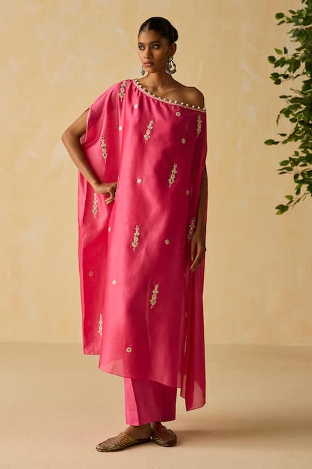Shikha Mehta Kaya Dori Hand Embroidered Kaftan Set 
