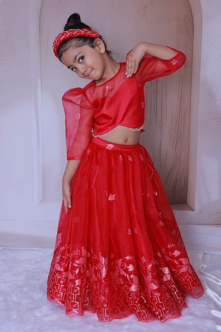 Little Loom Floral Pattern Lehenga Set 