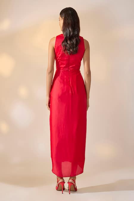 Ewoke Asymmetric Draped Dress 