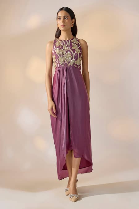 Ewoke Embroidered Bodice Dress 