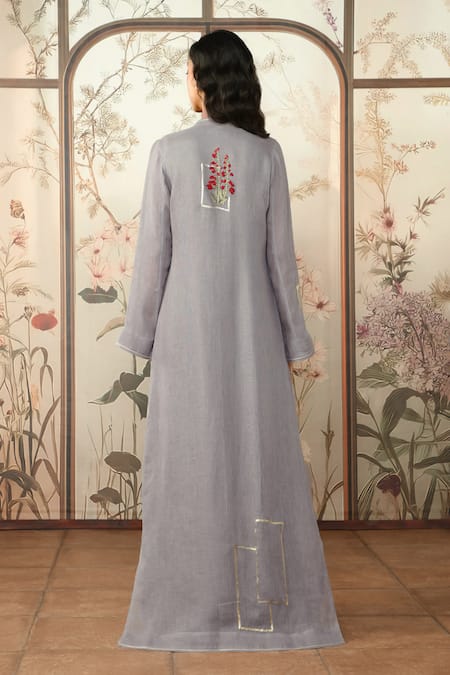 Kaveri Flute Pipes Linen Abaya & Dress Set 